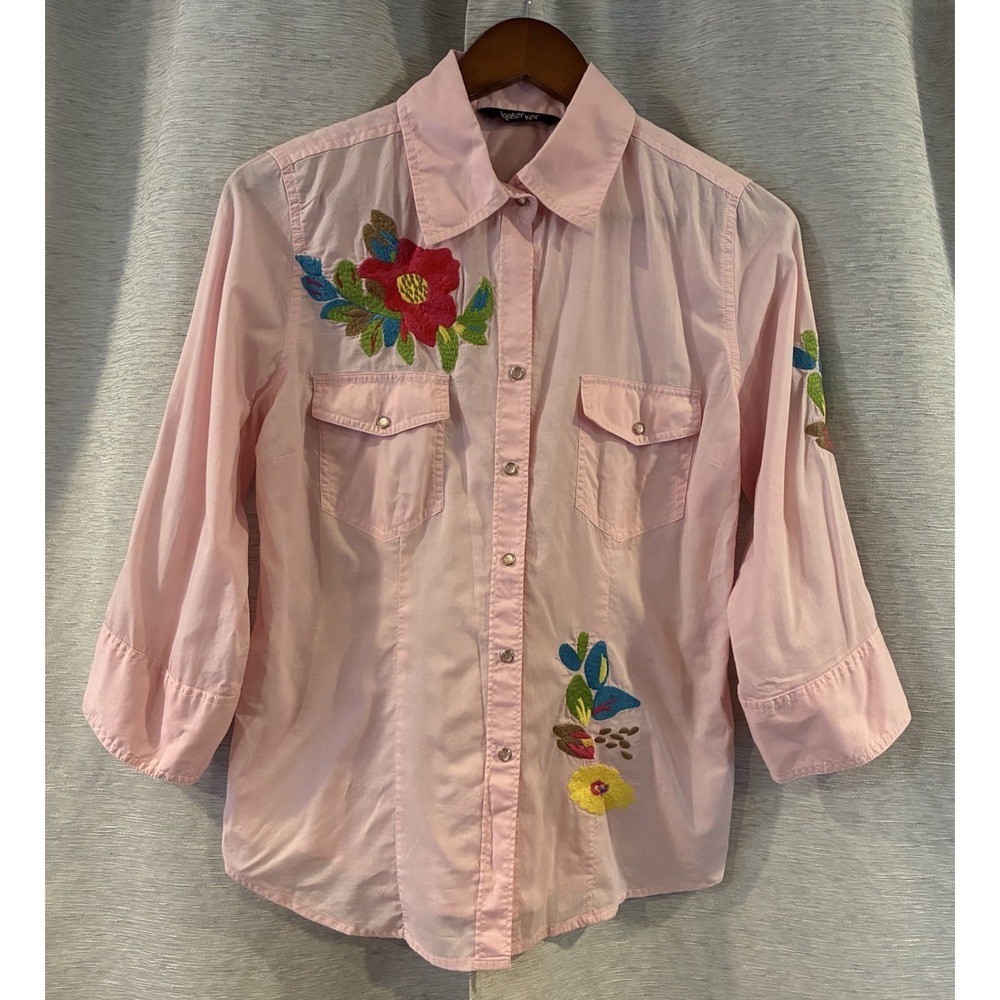 Vintage‎ Krazy Kat Embroidered Button Up Size Small